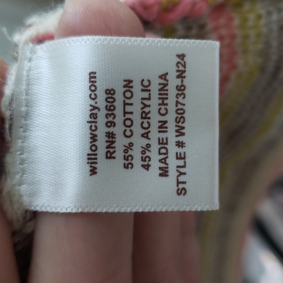 Willow & Clay Aztec Southwestern Sweater cardigan size small - Picture 6 of 10